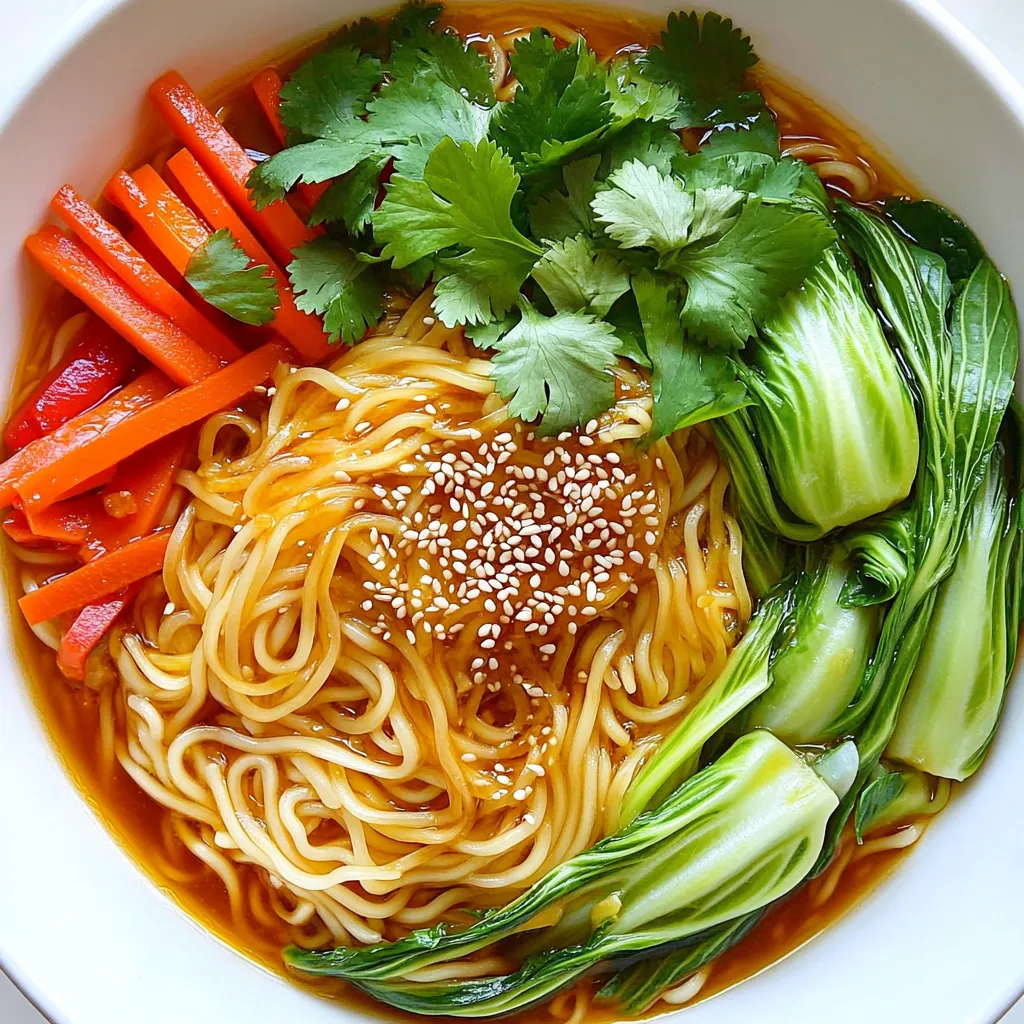 Chili Garlic Noodle Bowls with Bok Choy Delight