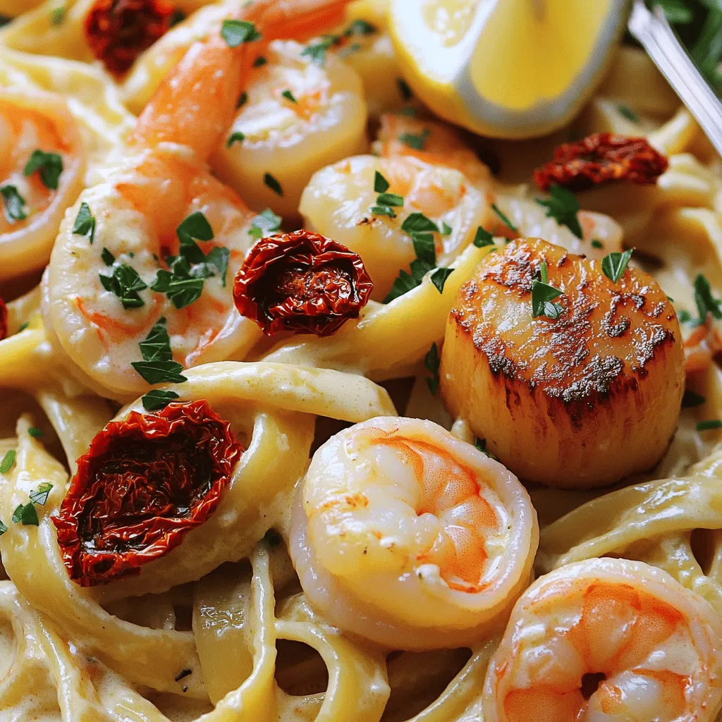 Savory Shrimp Scallop Pasta Creamy Delight Recipe