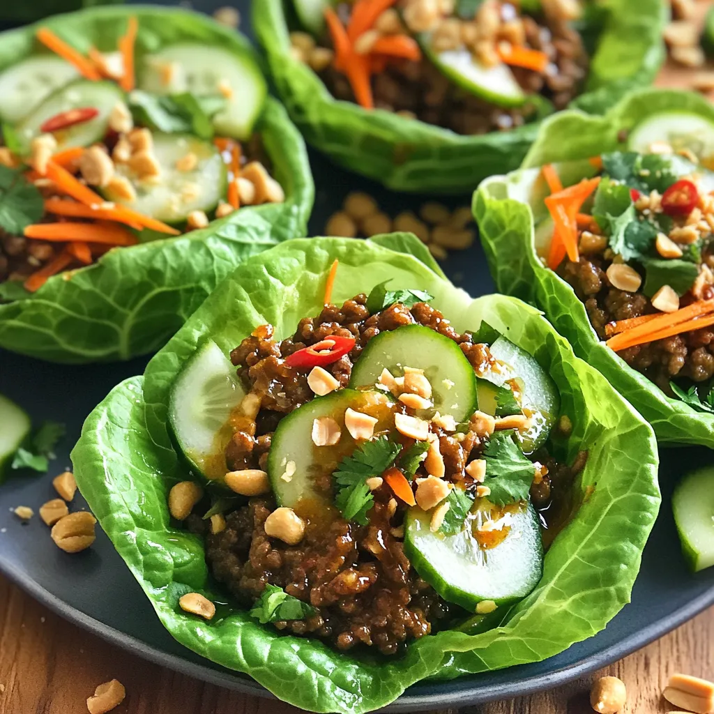 Thai Basil Beef Lettuce Cups Flavorful and Fresh Meal