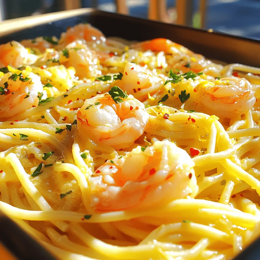Lemon Garlic Shrimp Pasta Tasty and Simple Meal