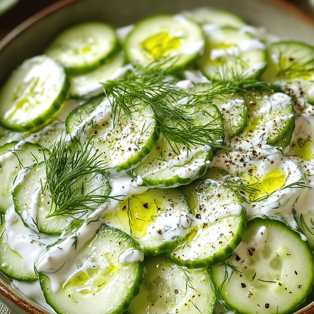 Creamy Cucumber Salad Refreshing and Easy Recipe