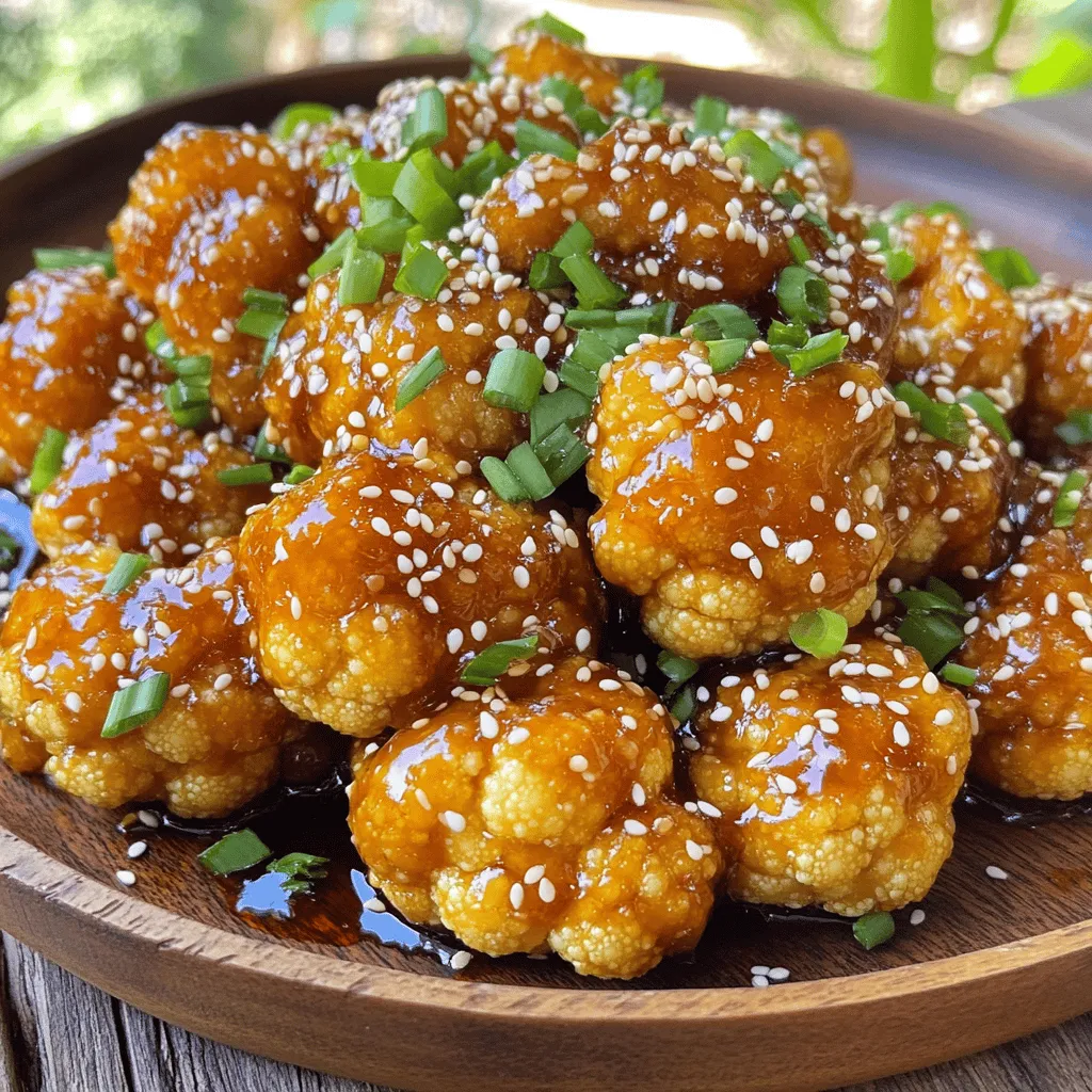 Sticky Sesame Cauliflower Flavorful Vegetarian Dish