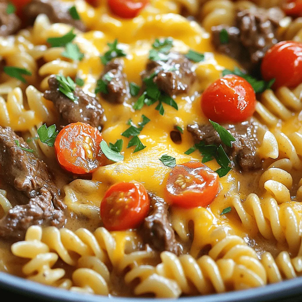 One-Pot Beef and Cheddar Ranch Pasta Simple Dish