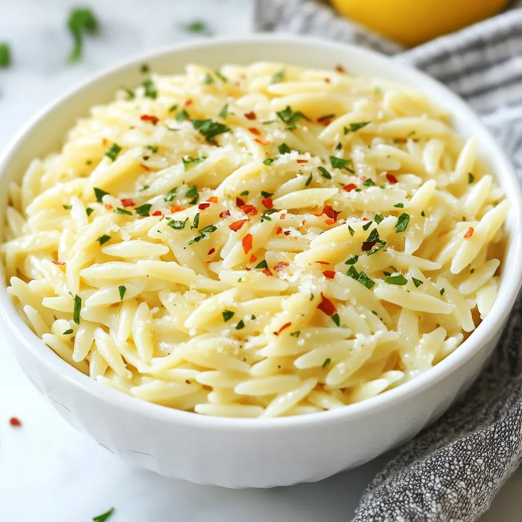 Garlic Parmesan Orzo Comforting and Flavorful Dish