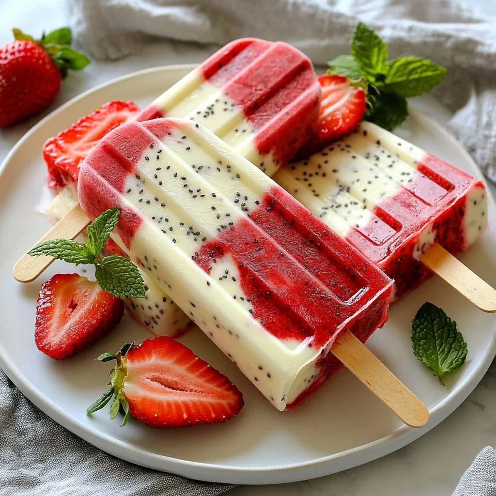 Strawberry Coconut Chia Popsicles Fun and Refreshing Treat
