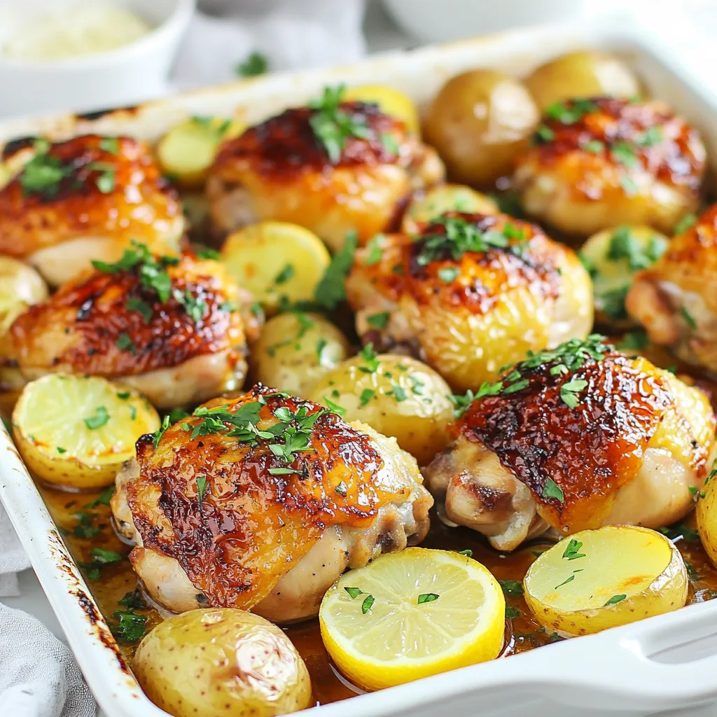 Greek Lemon Potato Chicken Traybake Tasty Family Dish