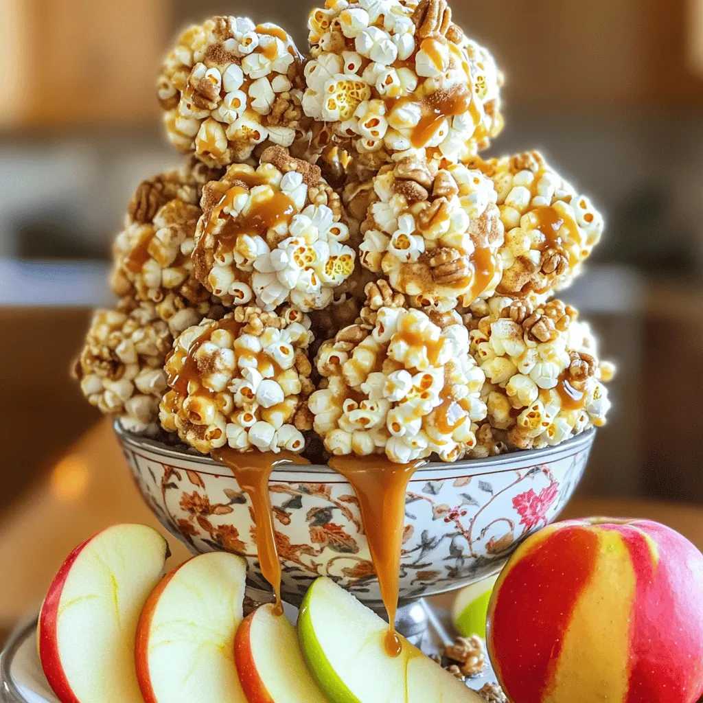 Apple Cider Caramel Popcorn Balls Tasty Fall Treat