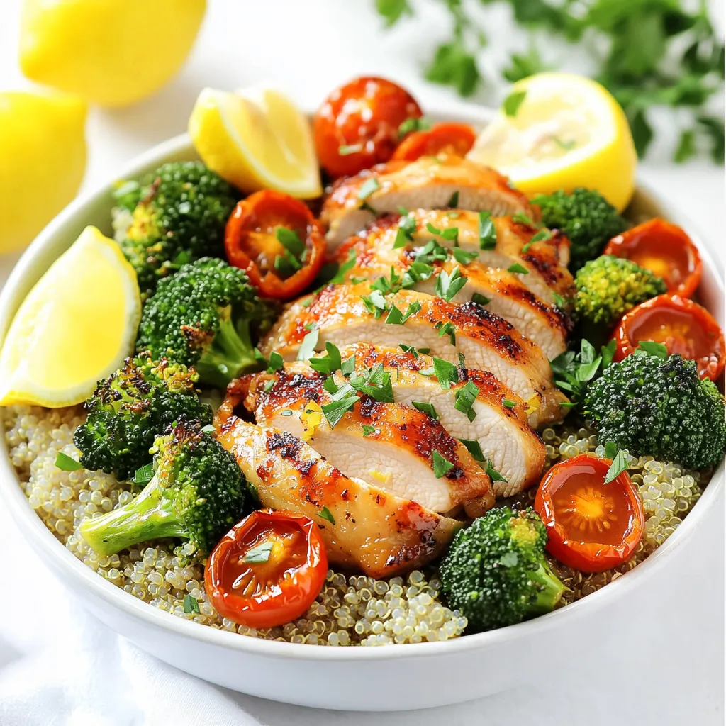 Lemon Garlic Chicken Bowls Sheet Pan Fresh and Flavorful