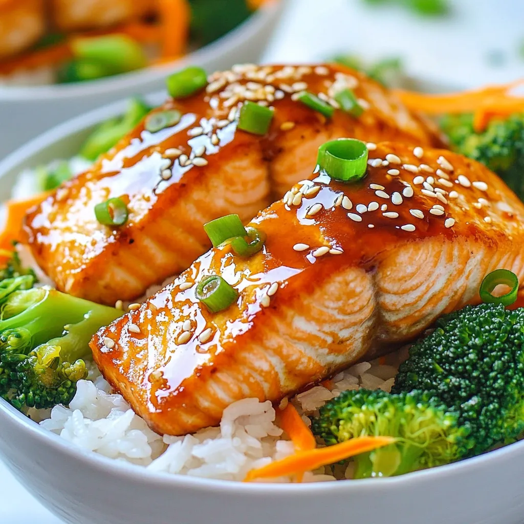 Minute Teriyaki Salmon Bowls Quick and Easy Recipe