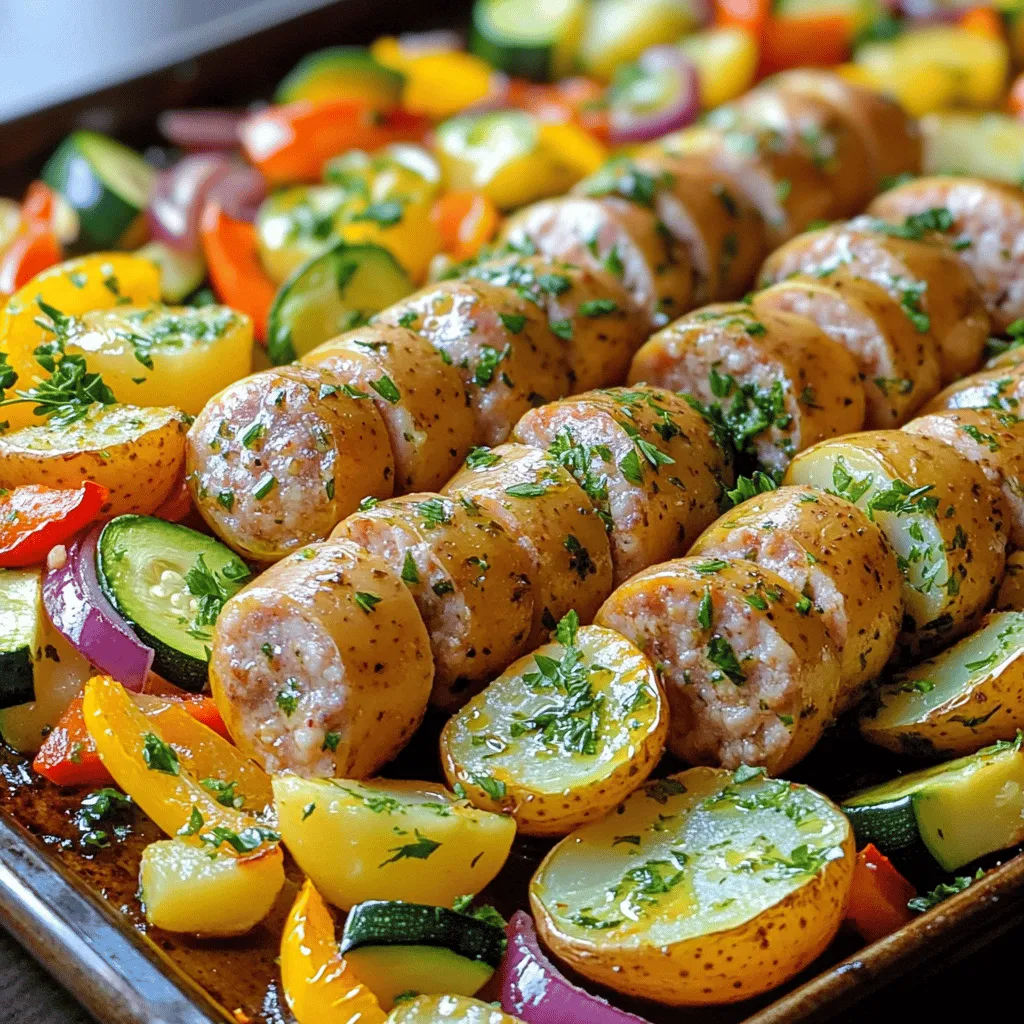 Garlic Herb Chicken Sausage Sheet Pan Delight