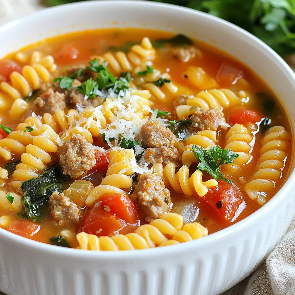 Sausage Pasta Soup Hearty and Flavorful Recipe