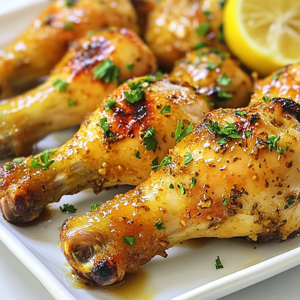 Lemon Garlic Roasted Chicken Drumsticks Simple Recipe