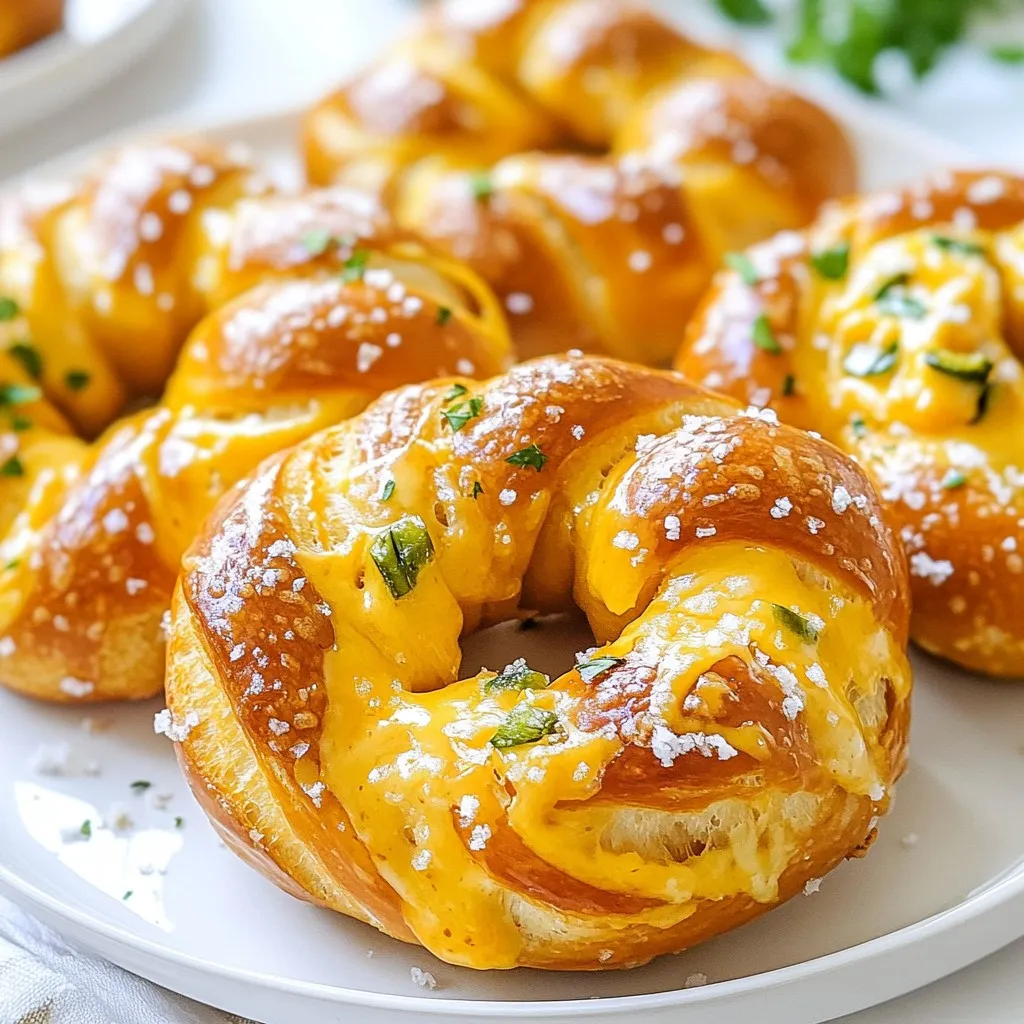 Cheddar Jalapeno Soft Pretzels Tasty Snack Recipe