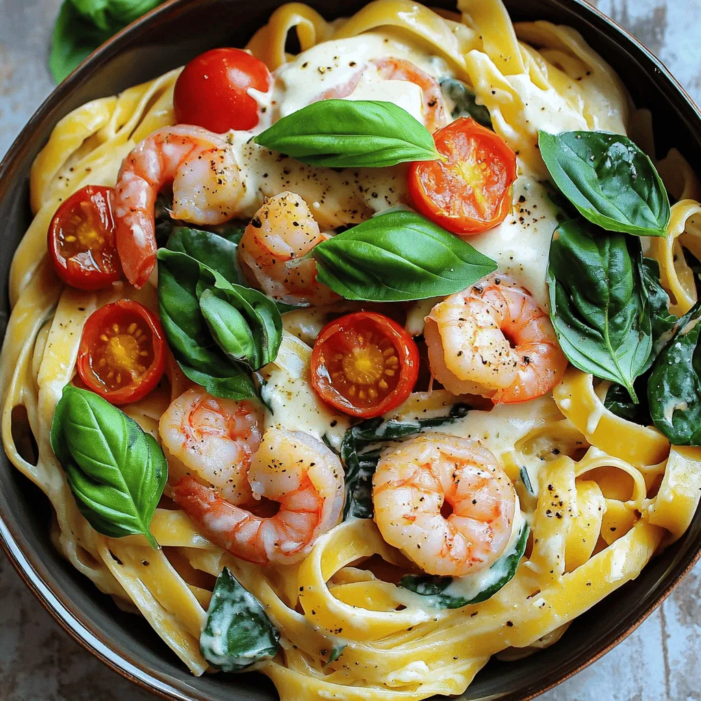 Creamy Mozzarella Shrimp Pasta Delightful Dinner Idea