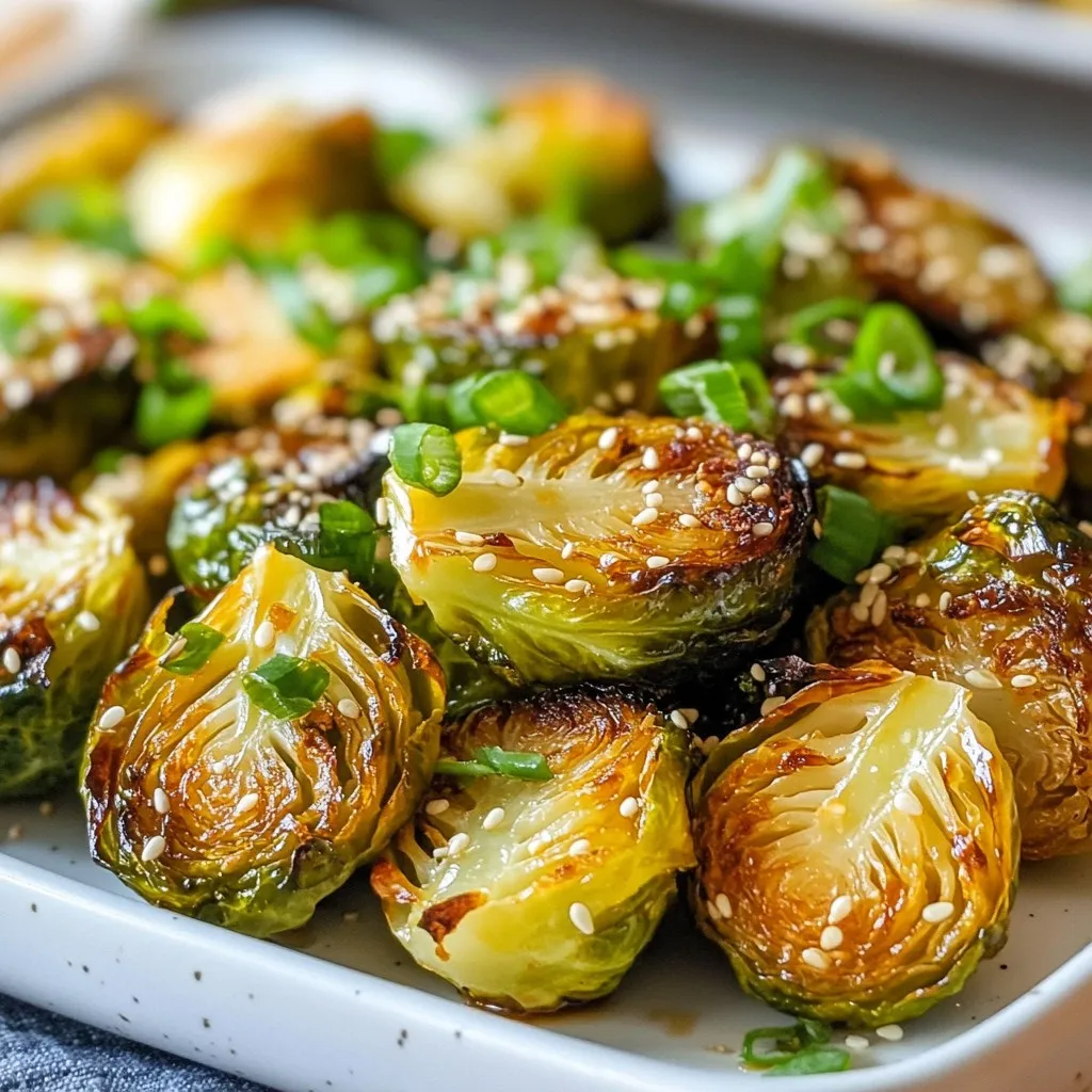 Crispy Sesame Ginger Brussels Sprouts Tasty Treat