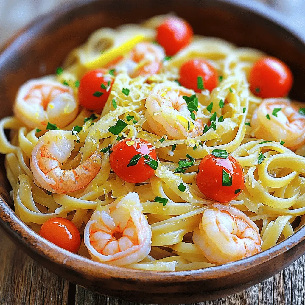Lemon Garlic Shrimp Linguine Flavorful Dinner Dish