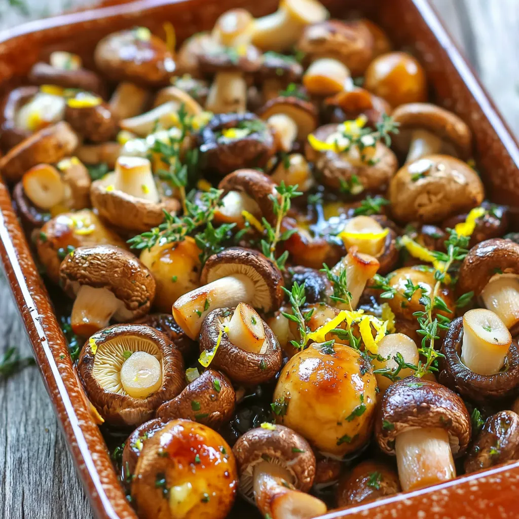 Garlic Butter Roasted Mushrooms Flavorful Side Dish