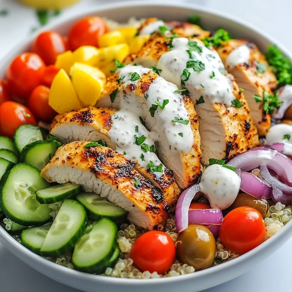 Greek Chicken Gyro Bowls Flavorful and Easy Meal Prep