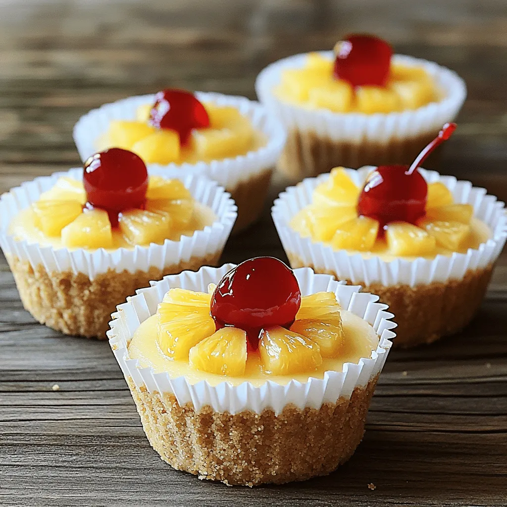 Mini Pineapple Upside-Down Cheesecakes Delightful Treat