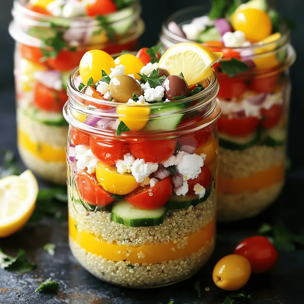 Mediterranean Quinoa Salad Jars Fresh and Flavorful Meal