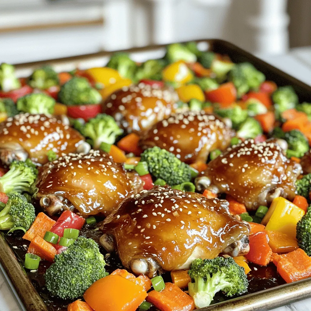 Honey Garlic Chicken Thighs Sheet Pan Delight