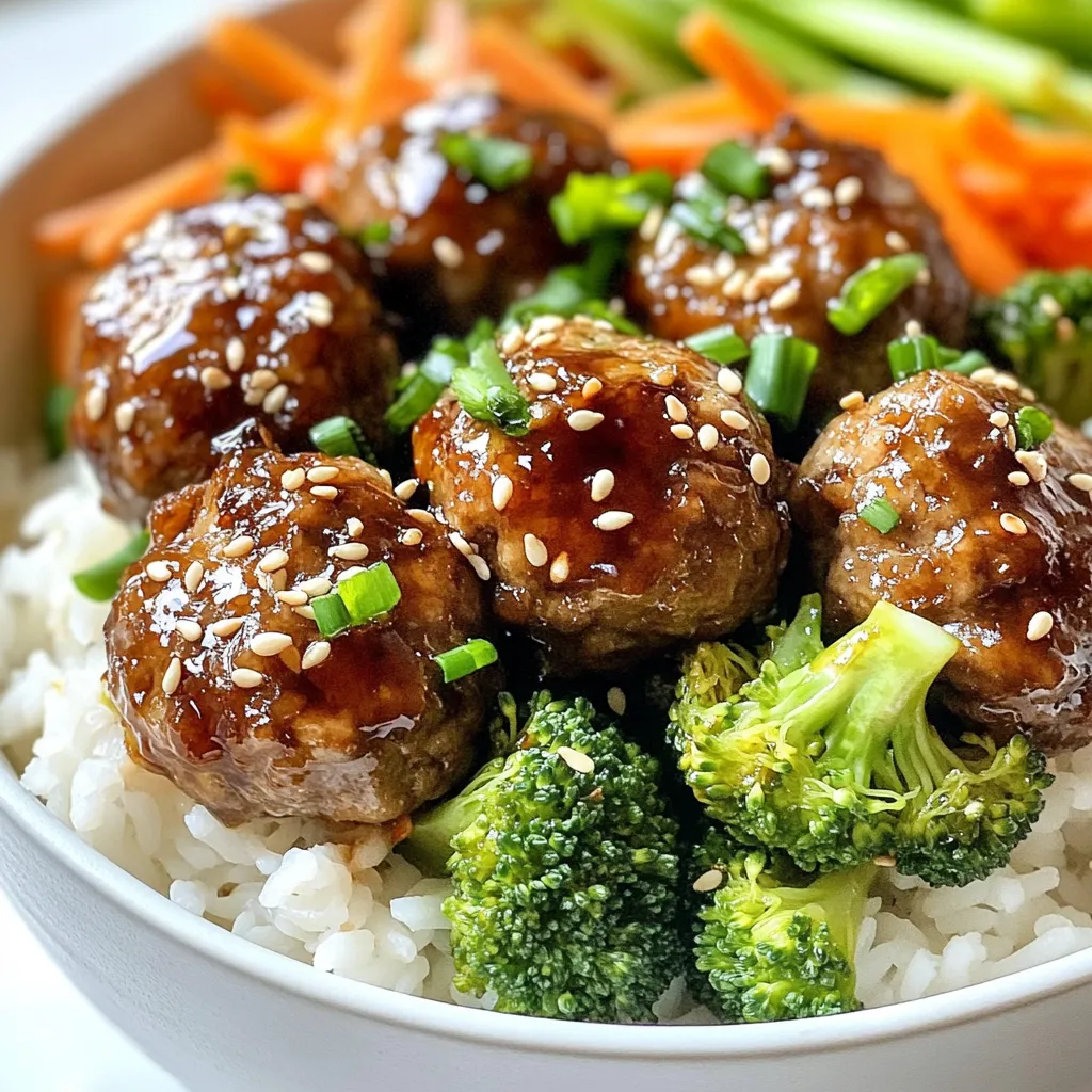Teriyaki Meatball Rice Bowls Flavorful and Filling Meal