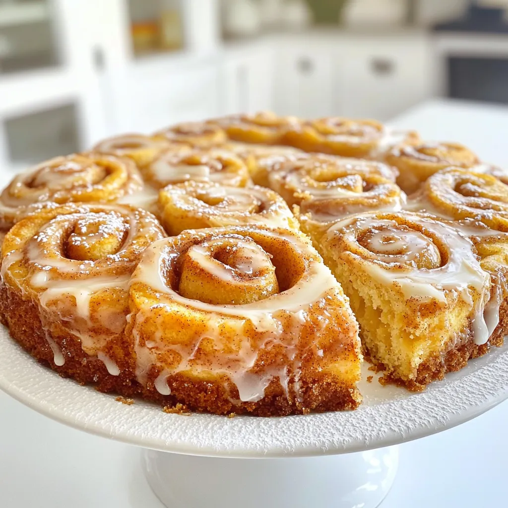 Apple Butter Cinnamon Roll Cake Delightful and Fluffy