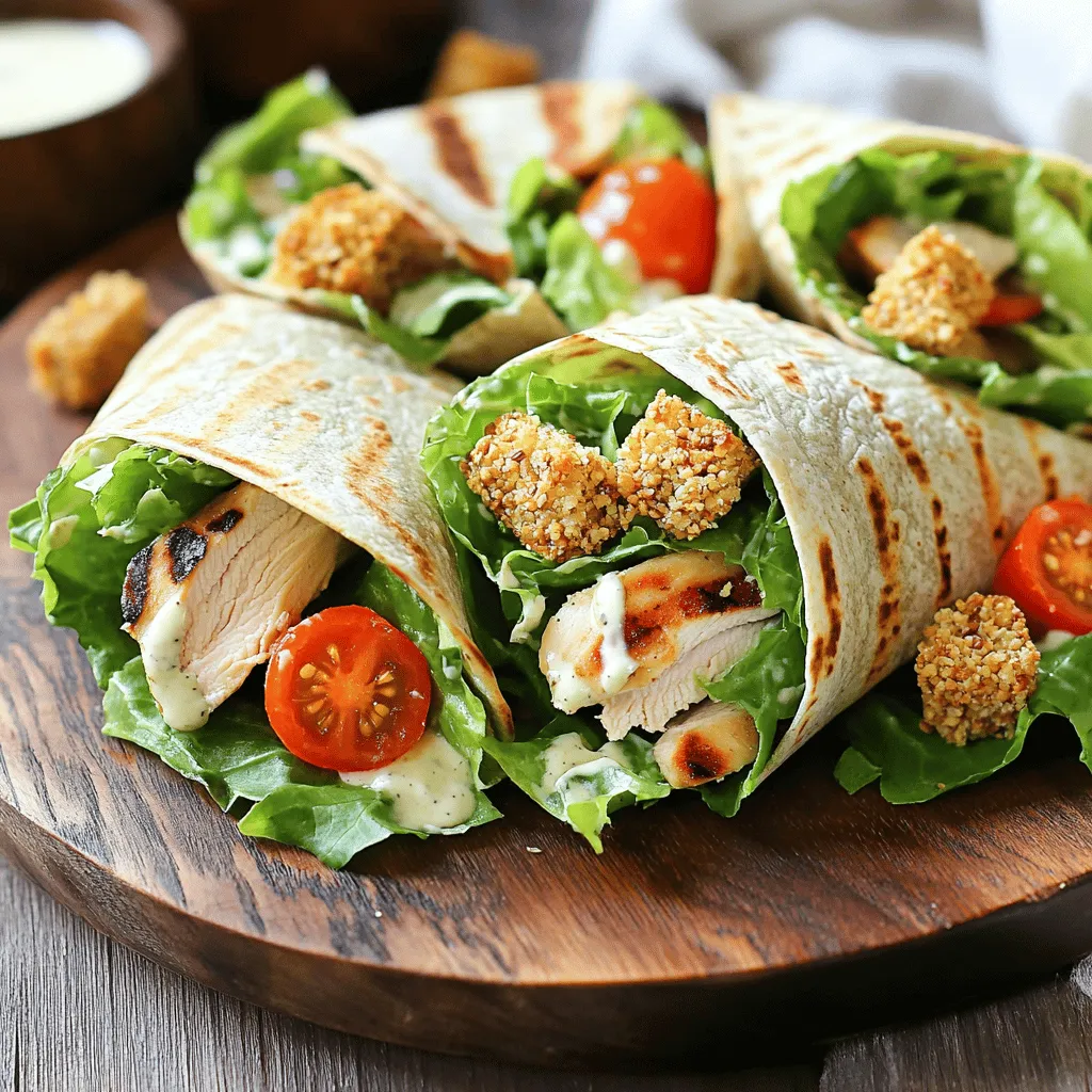 Crunchy Chicken Caesar Wraps Simple and Tasty Meal