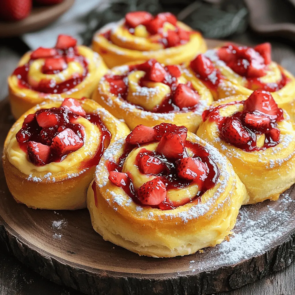 Strawberry Cheesecake Sweet Rolls Irresistible Delight