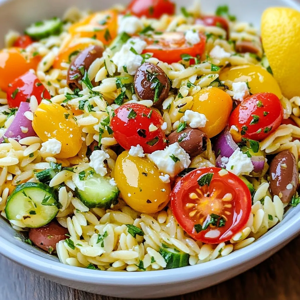 Greek Orzo Pasta Salad Fresh and Flavorful Delight