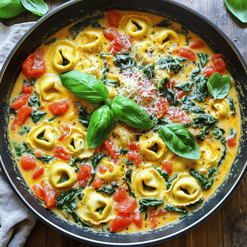 One-Pan Tomato Spinach Tortellini Scrumptious Dish