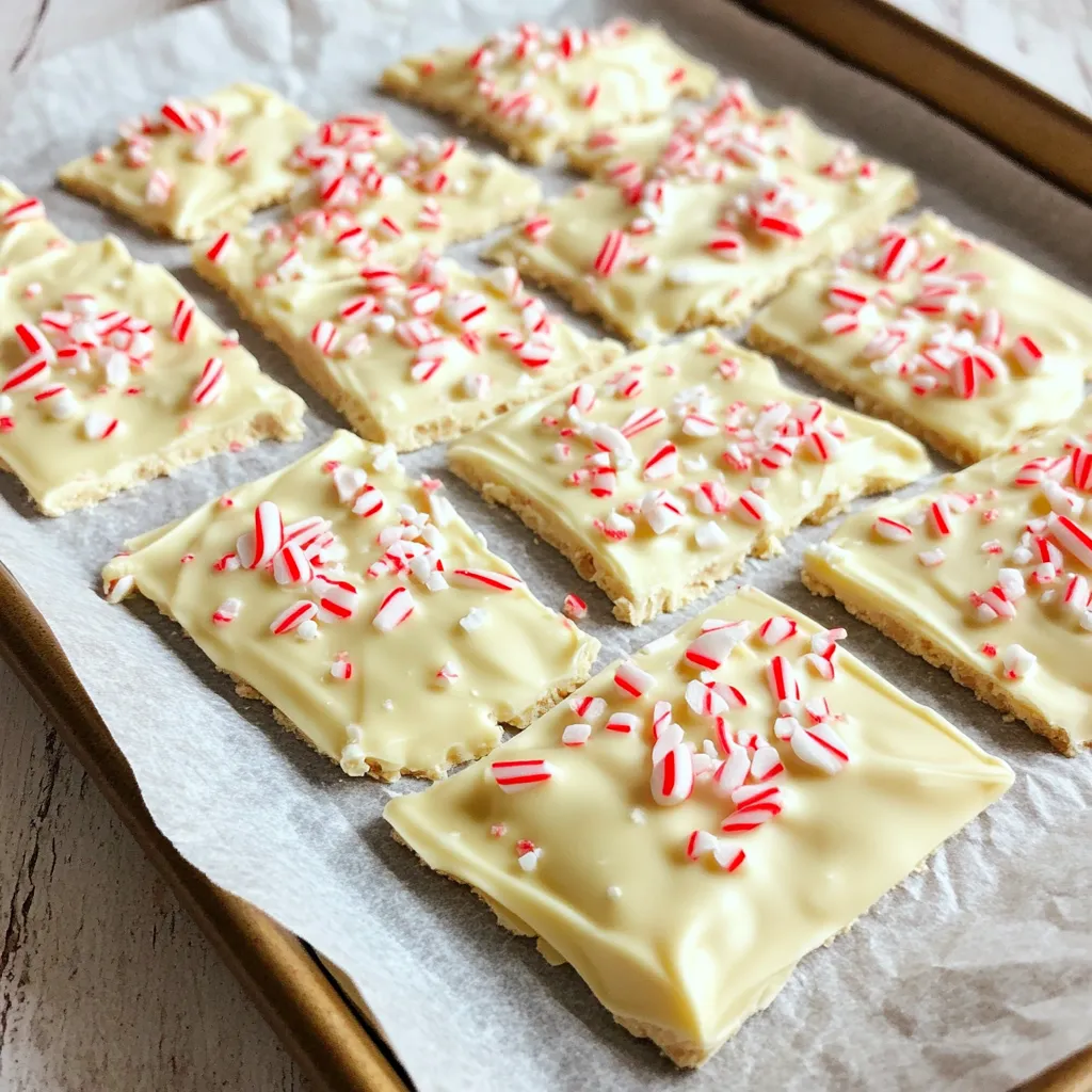 White Chocolate Peppermint Bark Festive Holiday Treat