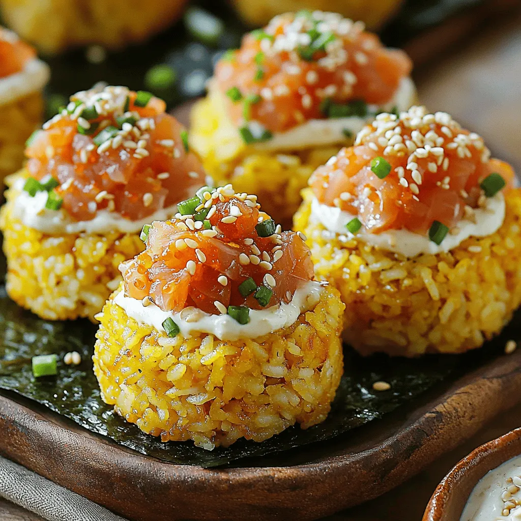 Crispy Rice and Spicy Tuna Bites Perfect Snack Delight