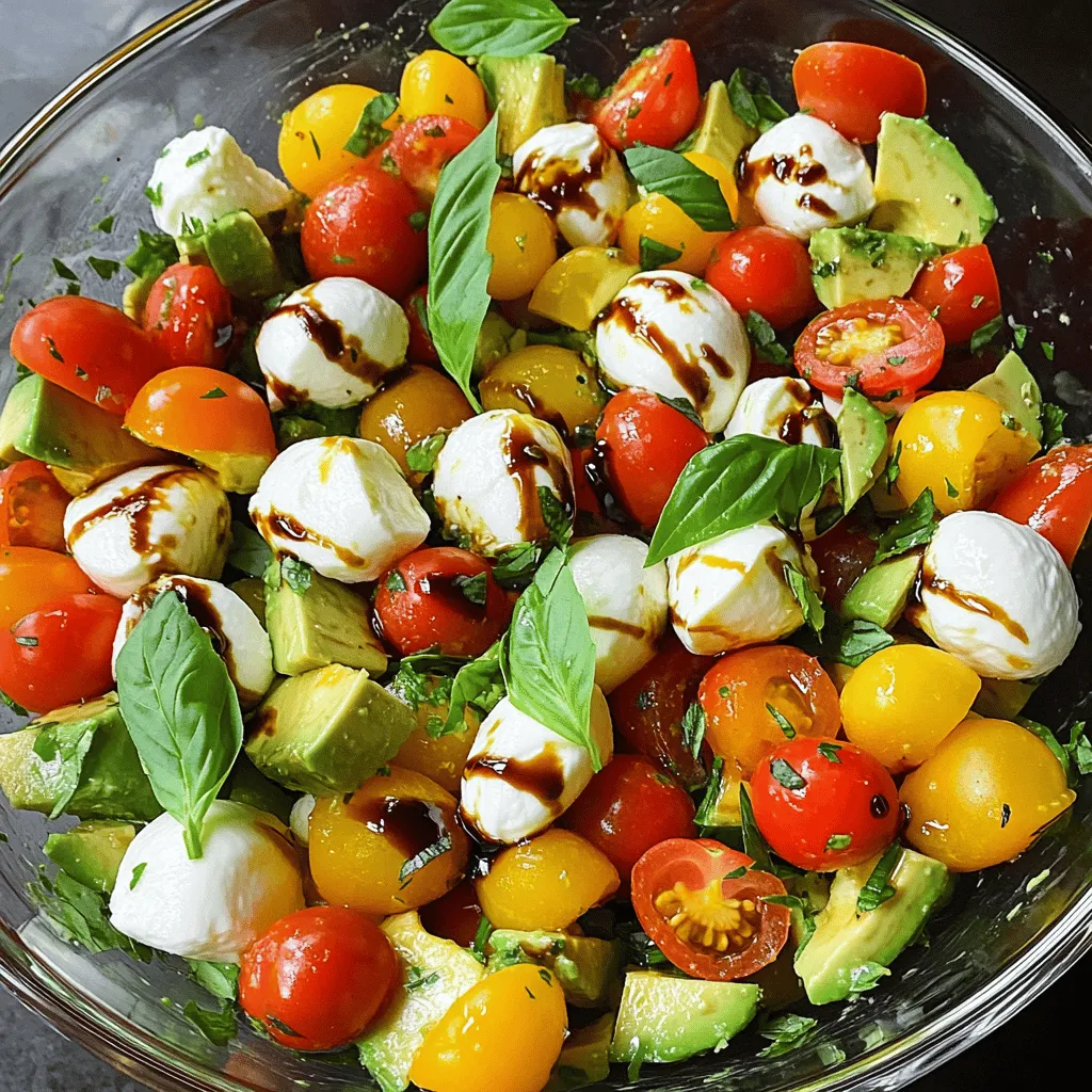 Caprese Avocado Salad Fresh and Flavorful Delight