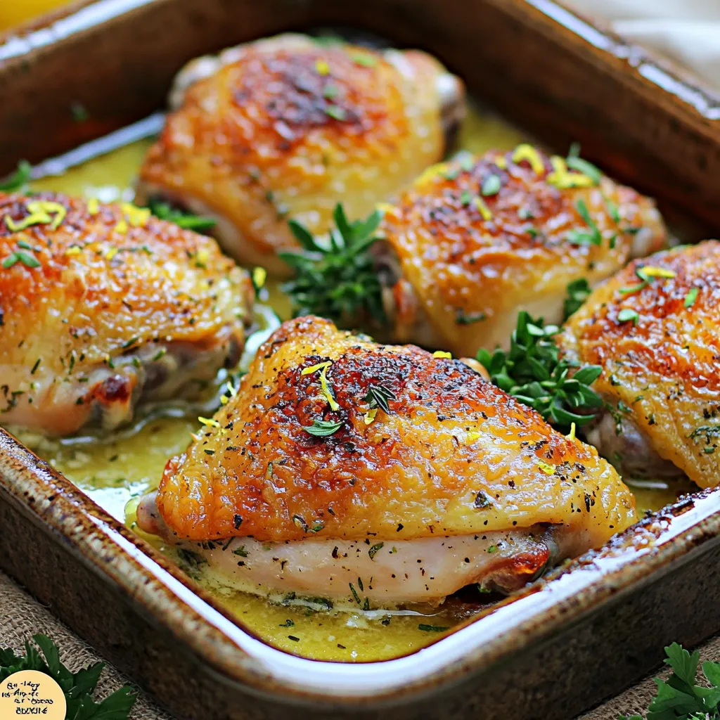 Garlic Herb Butter Roasted Chicken Thighs Delight