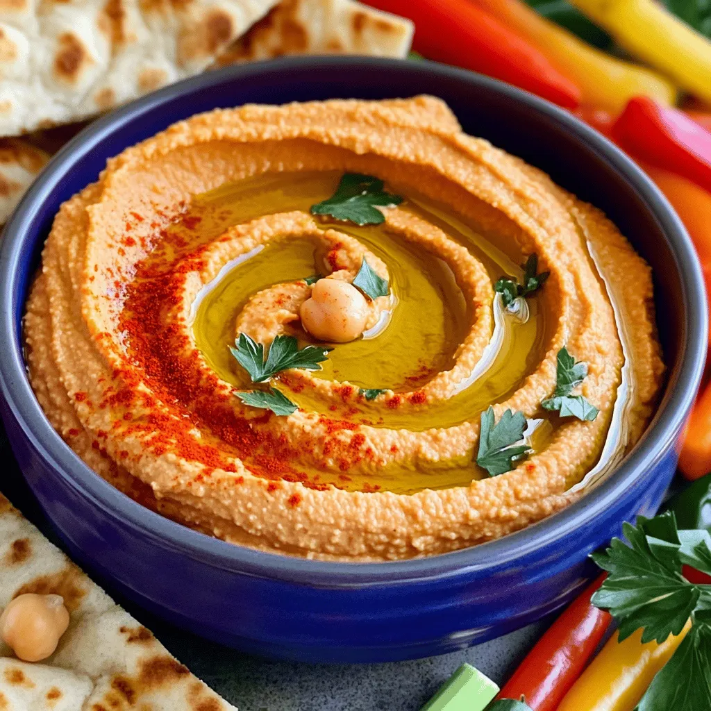 Roasted Red Pepper Hummus Flavorful and Easy Recipe