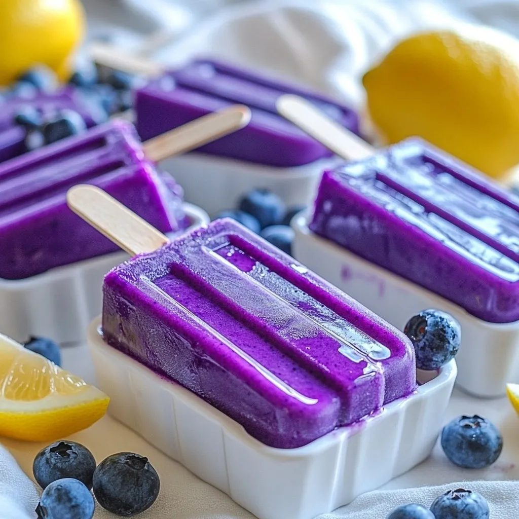 Blueberry Lemon Popsicles Refreshing Summer Treat