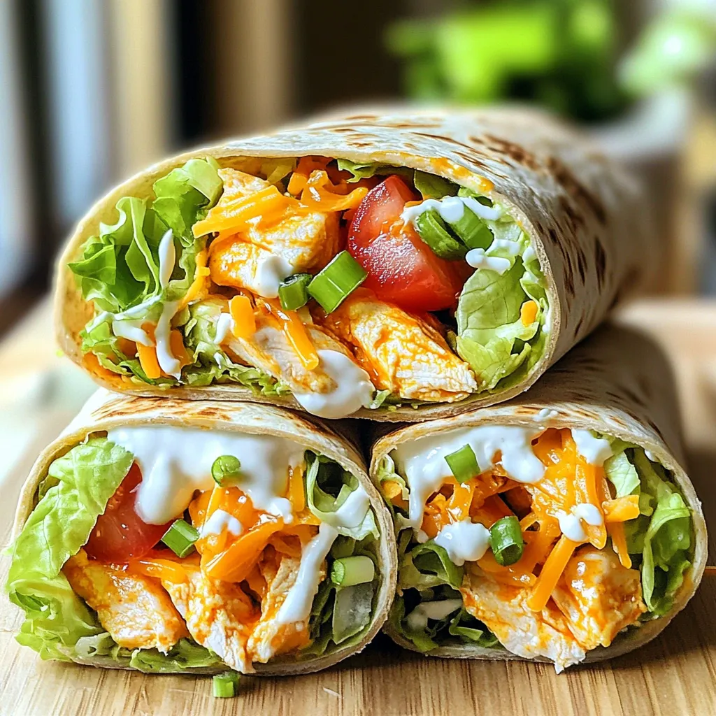 Buffalo Chicken Wraps with Ranch Flavorful Delight