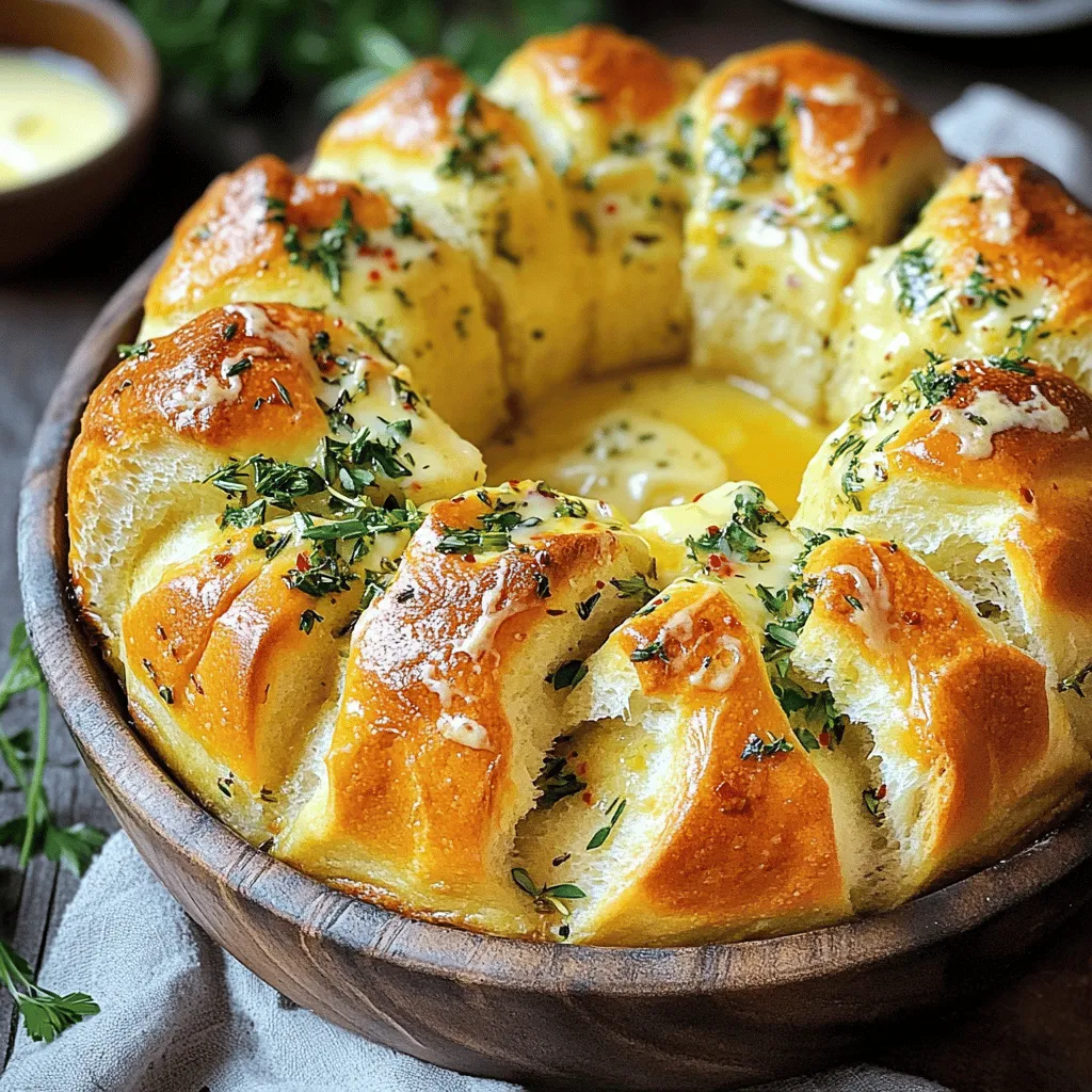 Garlic Herb Pull-Apart Bread Fluffy and Flavorful Treat