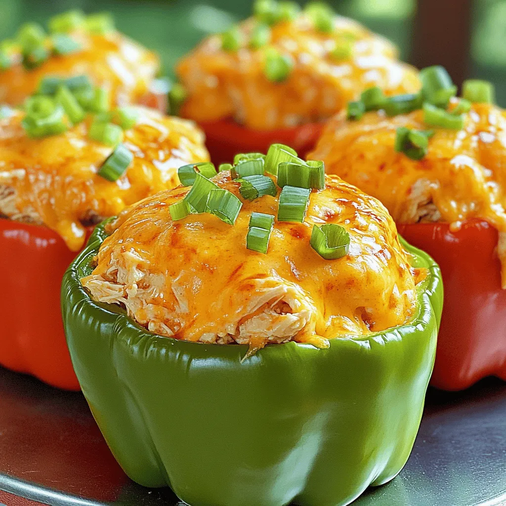 Savory Buffalo Chicken Stuffed Peppers Recipe