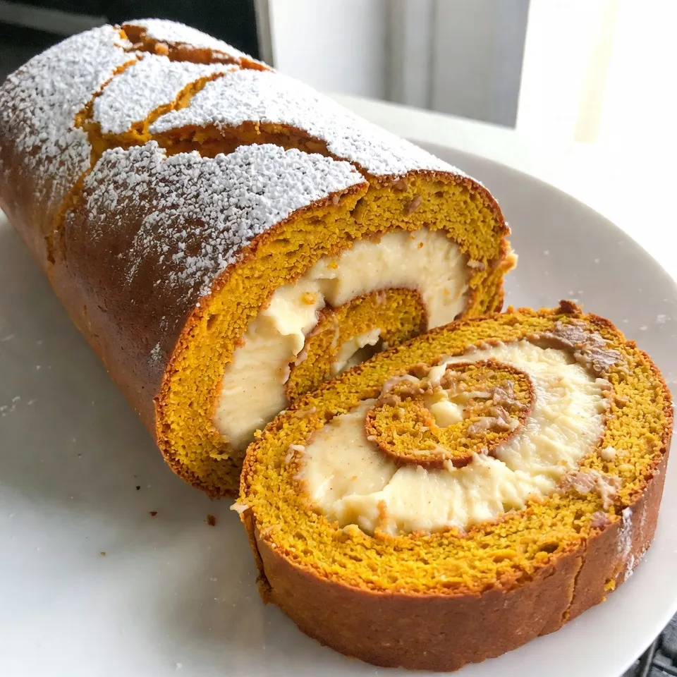 Cinnamon Pumpkin Cream Cheese Roll Delicious Recipe