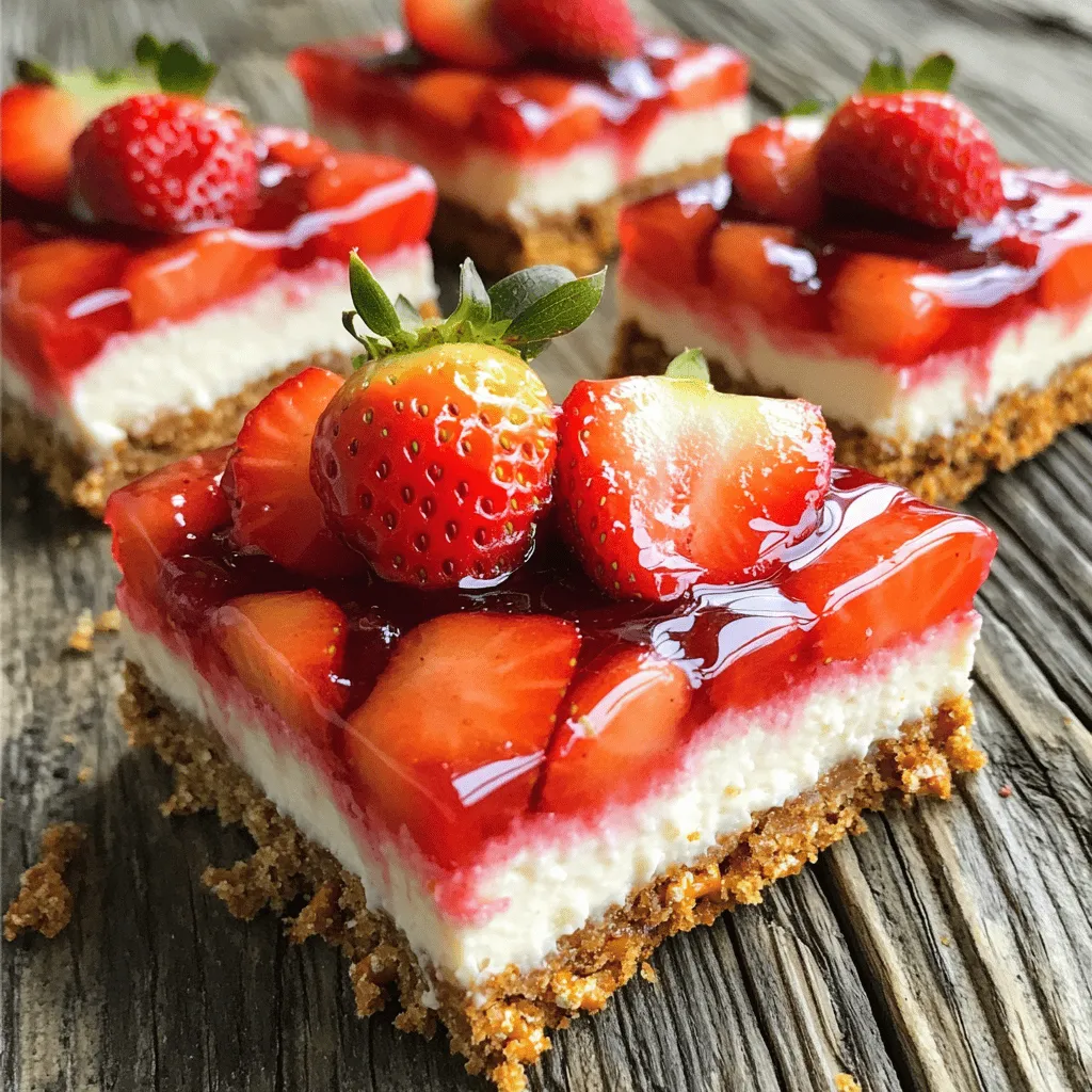 Strawberry Pretzel Cheesecake Bars Delightful Treat