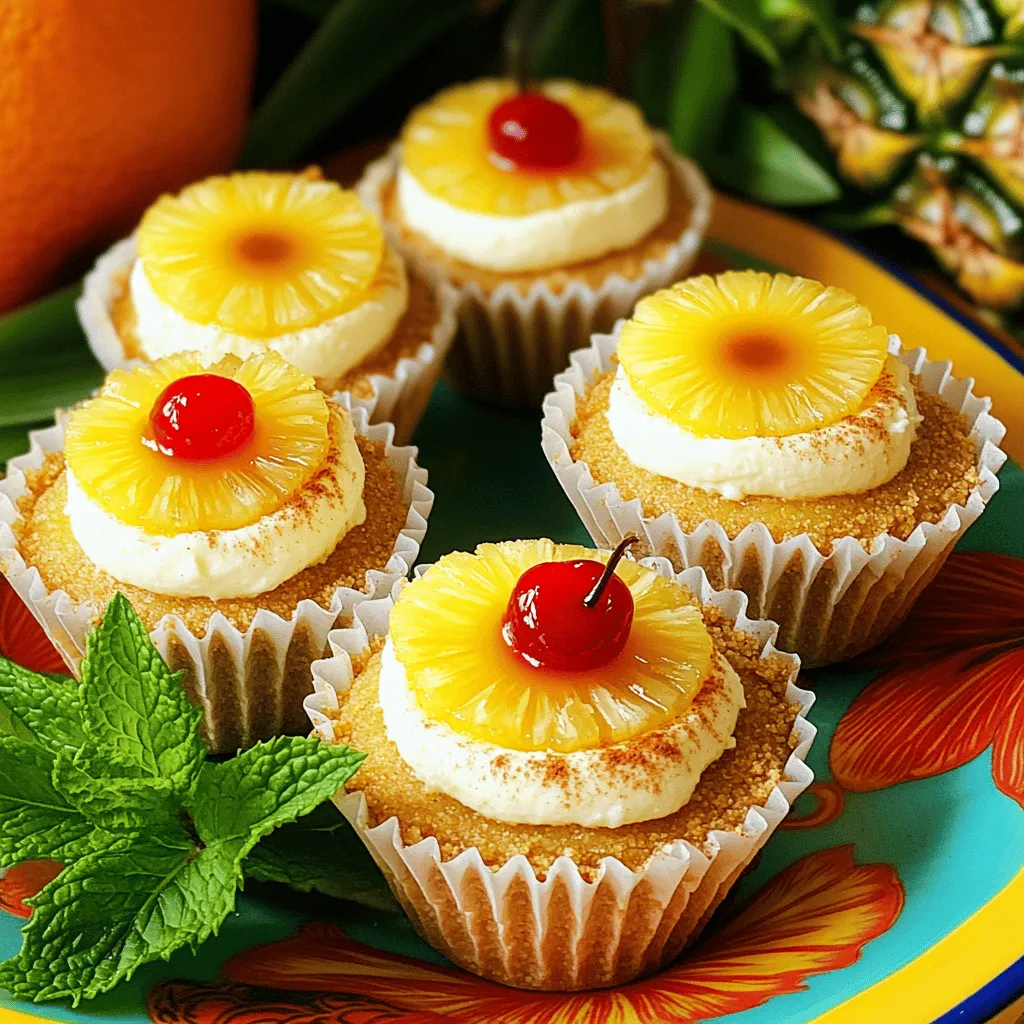 Mini Pineapple Upside-Down Cheesecakes Delightful Treat