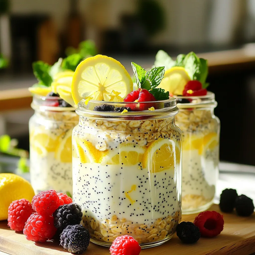 Lemon Poppyseed Overnight Oats Easy and Tasty Recipe