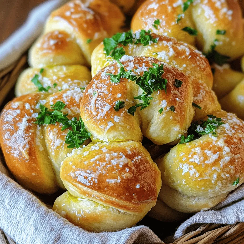 - 2 cups all-purpose flour - 1 teaspoon instant yeast - 1 tablespoon sugar - 1 teaspoon salt - ¾ cup warm water - 2 tablespoons olive oil - 4 cloves garlic, minced - 1 teaspoon dried oregano - 1 teaspoon garlic powder - Fresh parsley and Parmesan cheese