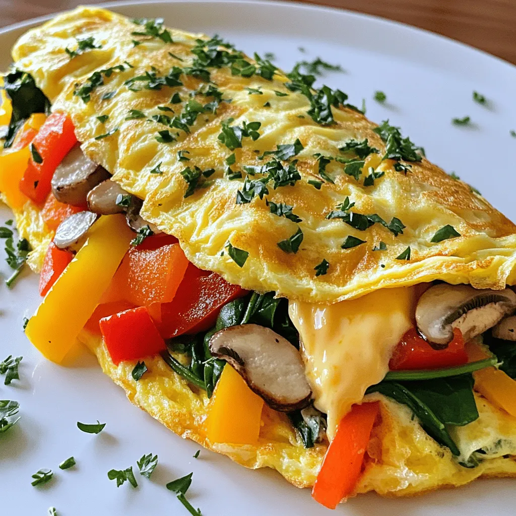 Loaded Veggie Omelette Fresh and Flavorful Delight