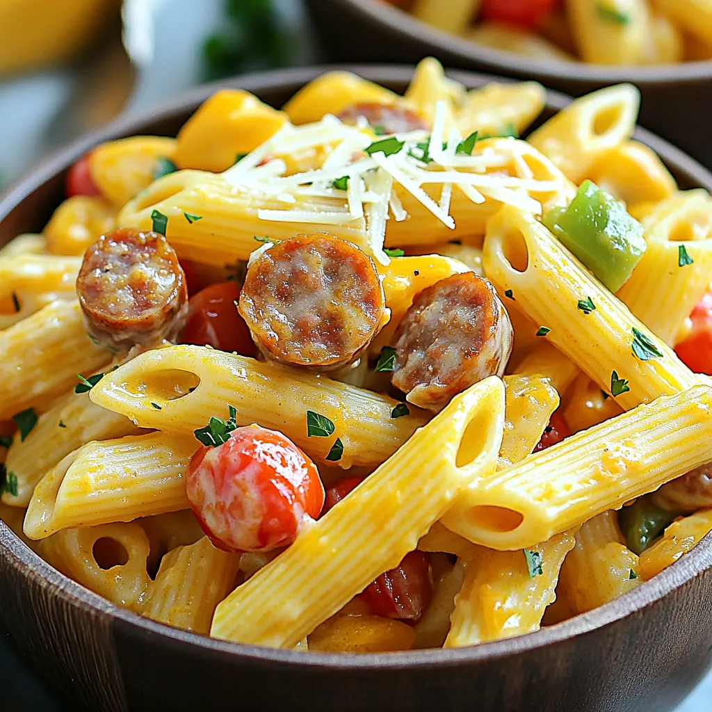 One-Pot Creamy Cajun Sausage Pasta Delight