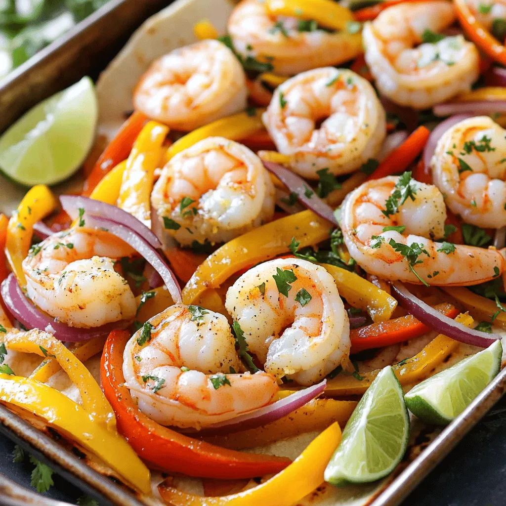 Sheet Pan Lemon Garlic Shrimp Fajitas Delight