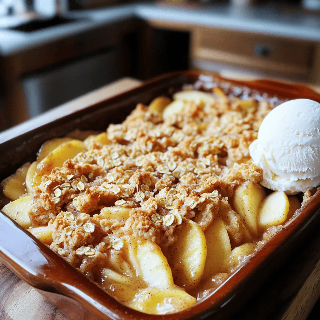 Warm Cinnamon Sugar Apple Crumble Irresistible Delight