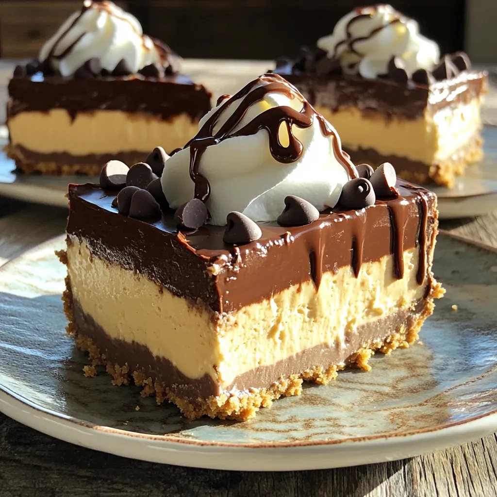 No Bake Chocolate Peanut Butter Cheesecake Delight